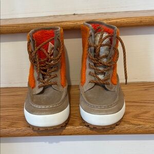 Tory Burch Tan and Orange Boots